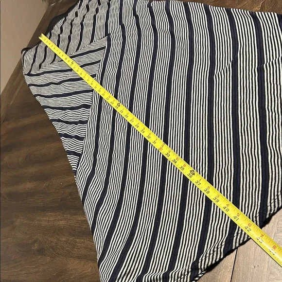 Bobeau Striped Blue & Grey Partially Lined Maxi Skirt - Picture 6 of 10